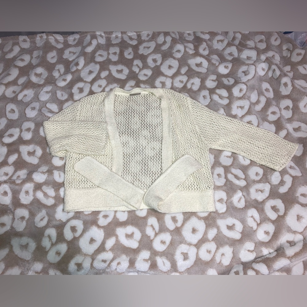 knit crop tie cardigan